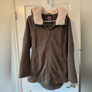 Madison Chocolate Teddy Jacket with Sherpa Lining